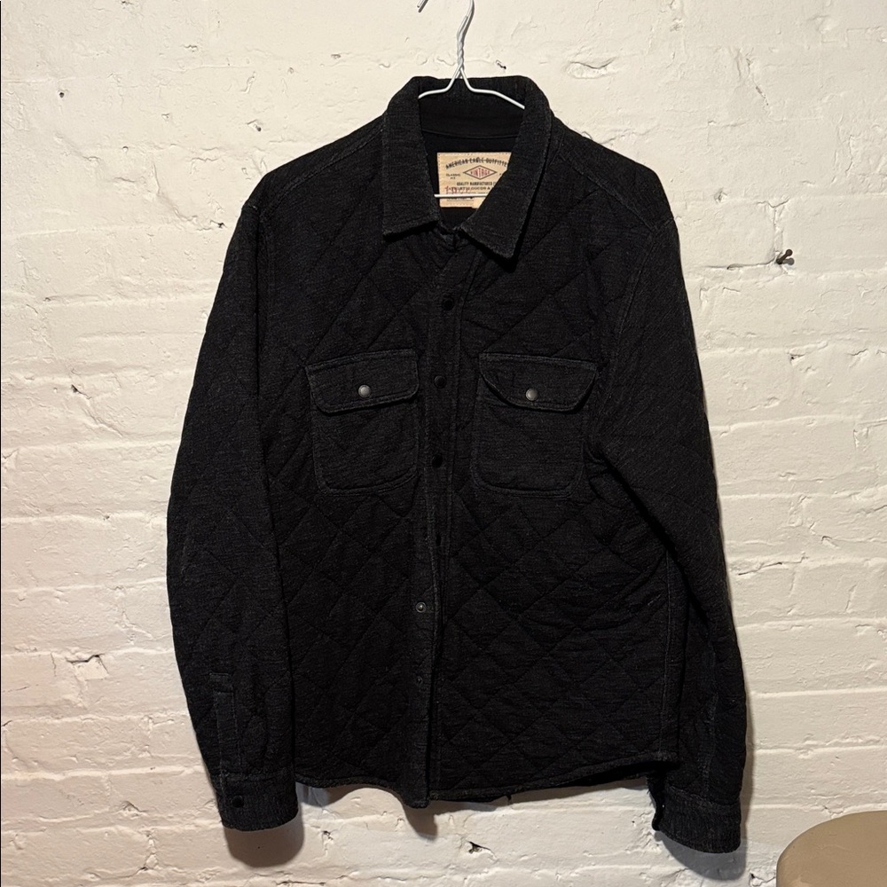 American Eagle Outfitters Dark Quilted Shirt Jacket